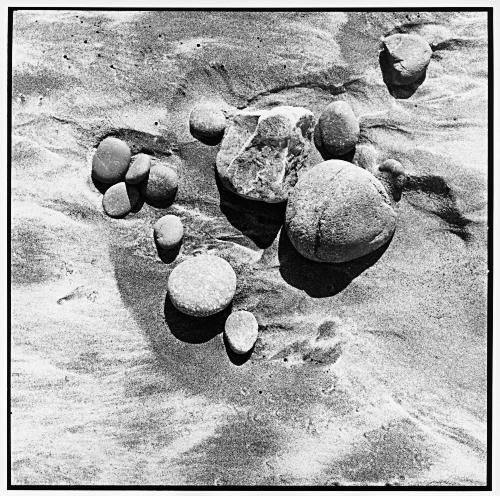 Stones, sand, Blacks Beach, CA