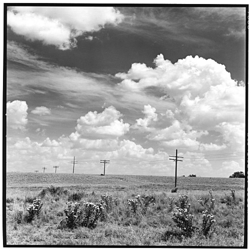 Phoneline, clouds, Roswell, NM